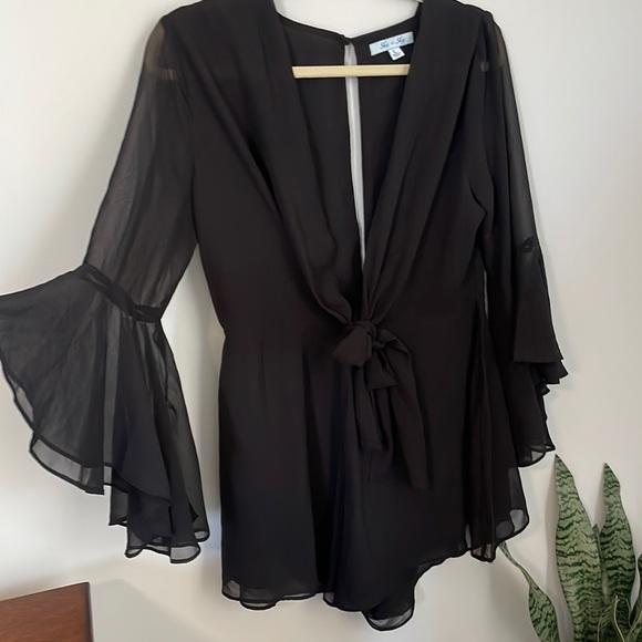 She + Sky Pants - She + Sky black romper size large